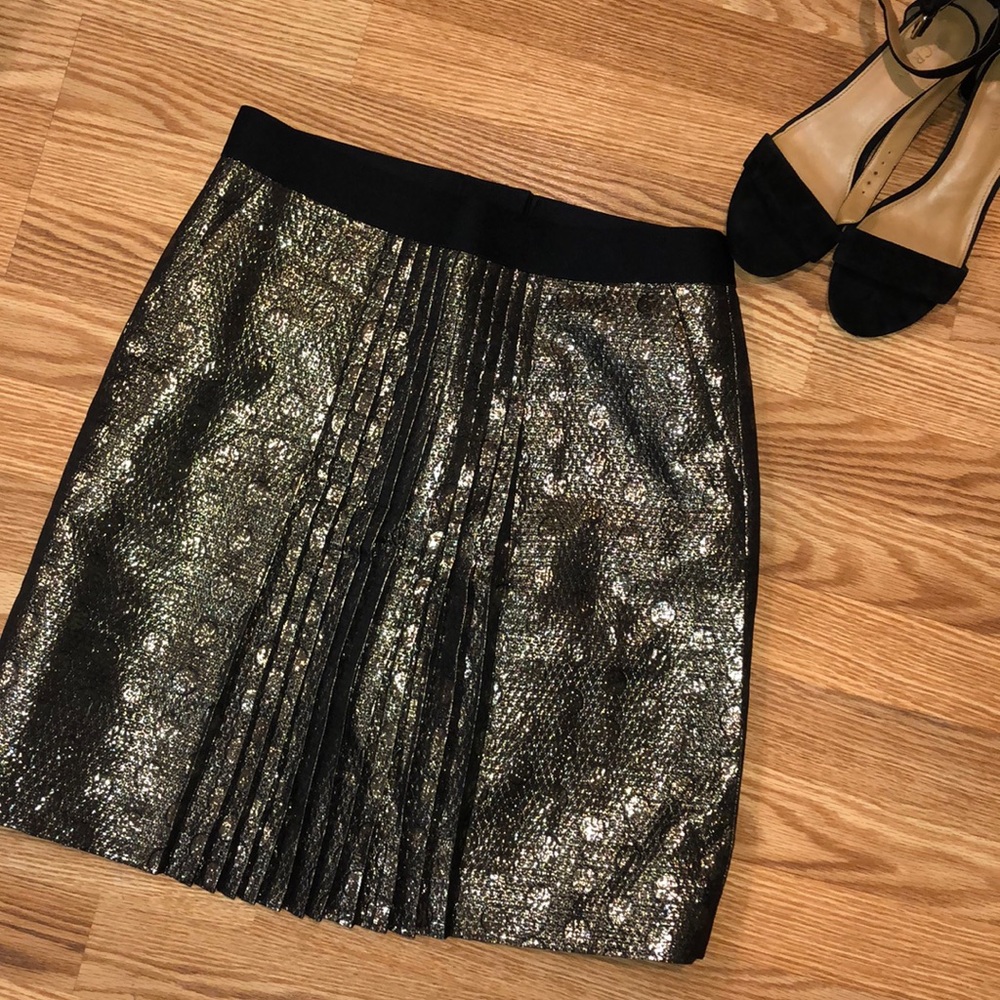Gold/Black Pencil Skirt - J Crew